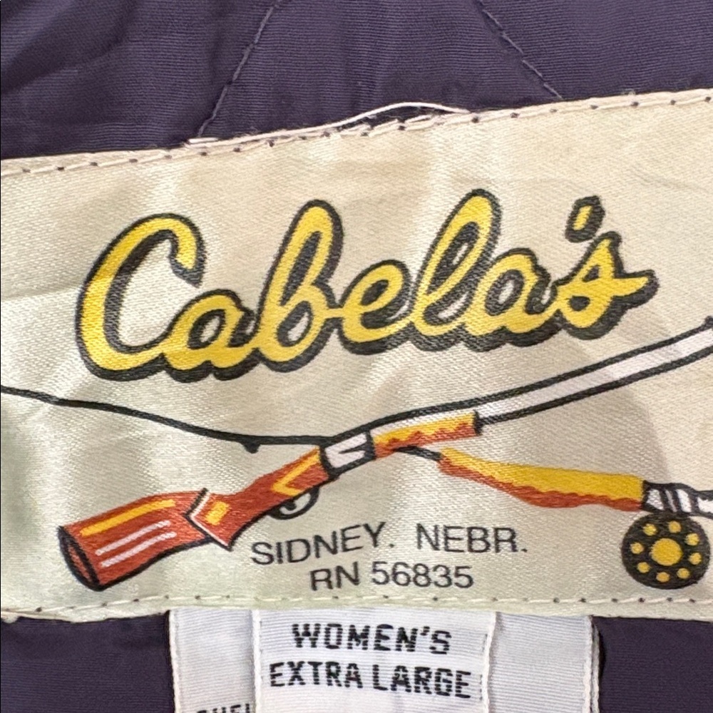 Cabela’s Down Green Quilted Coat with Brown Accents Size XL - Picture 10 of 14